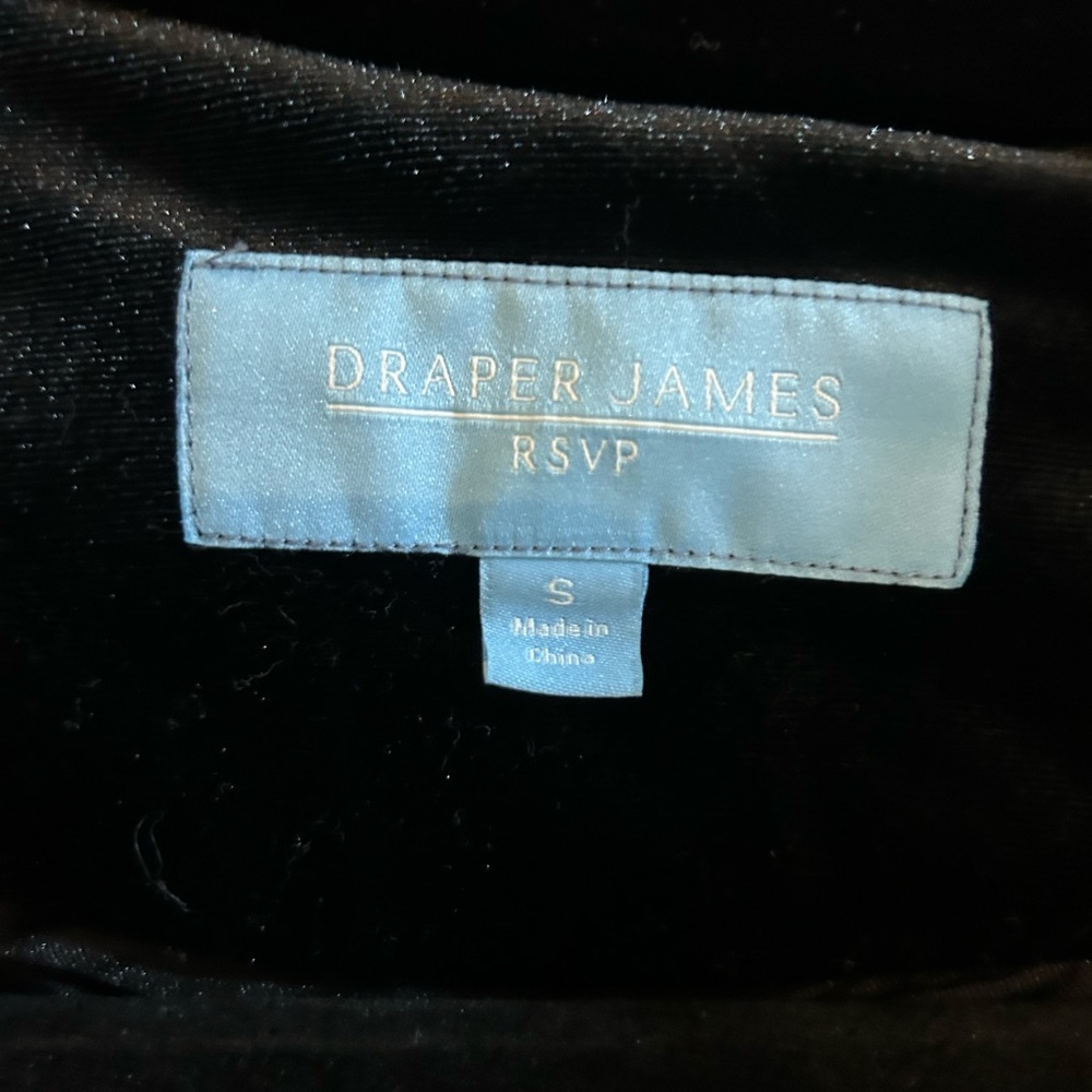 Draper James Black Velvet Set With A-Line Skirt And Blazer - Picture 5 of 5